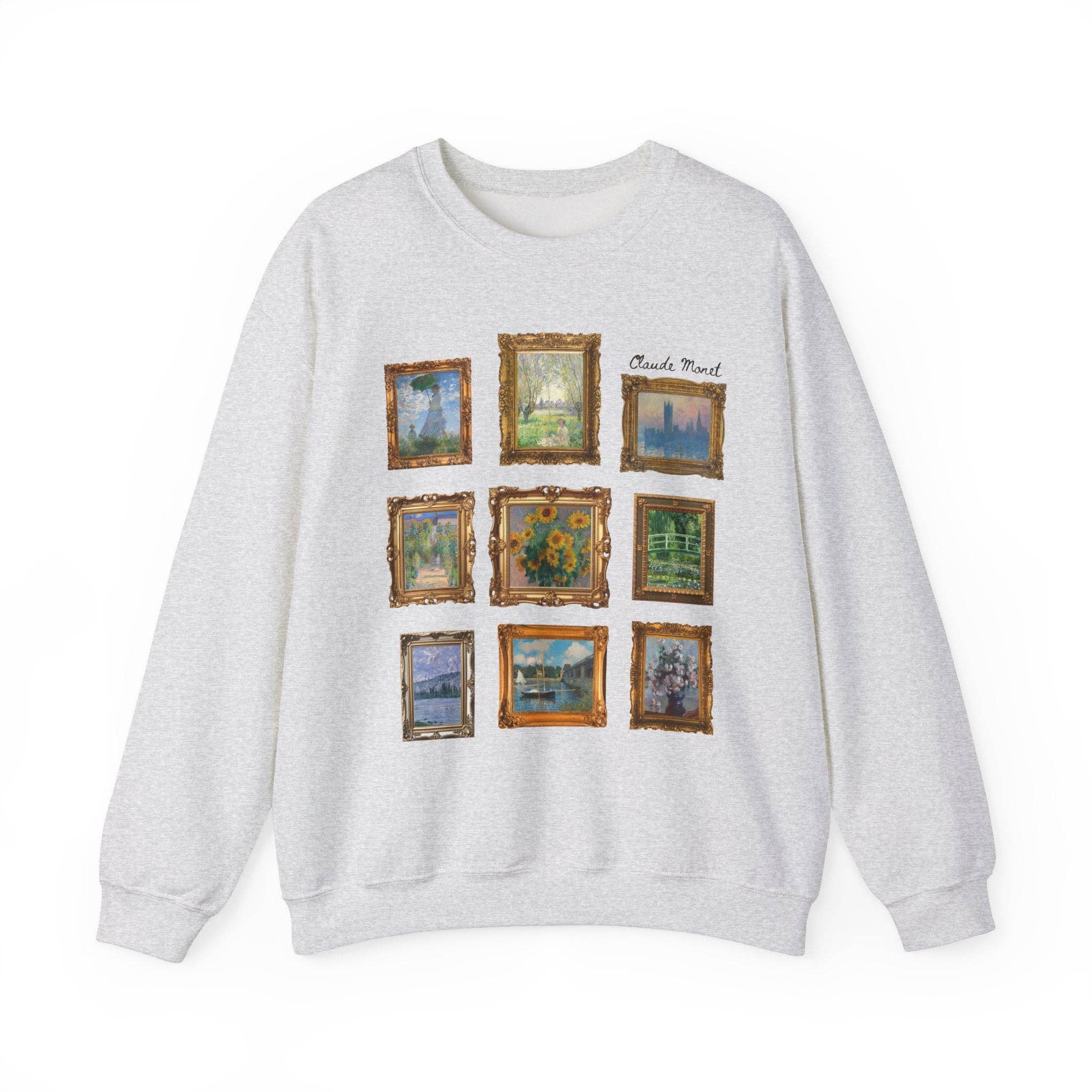 Opal and June - Wholesale Graphic Sweatshirt - Women's - Claude Monet Sweatshirt: Framed Famous Paintings Art History0