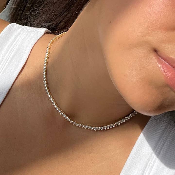 Kasa Karly - Wholesale Pendant/Charm Necklace - THREE POINT IMITATION DIAMOND NECKLACE8