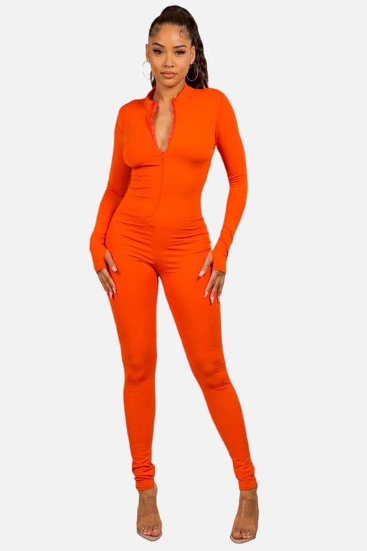 Jour – Engroshandel Jumpsuit - Dame – Jumpsuit til kvinder i nylonblanding med lynlås foran DT21342