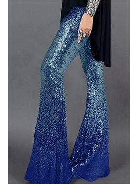 HIDDENBRAND - Wholesale Pants - Women's - High Waisted Wide Leg Gradient Flared Pants3