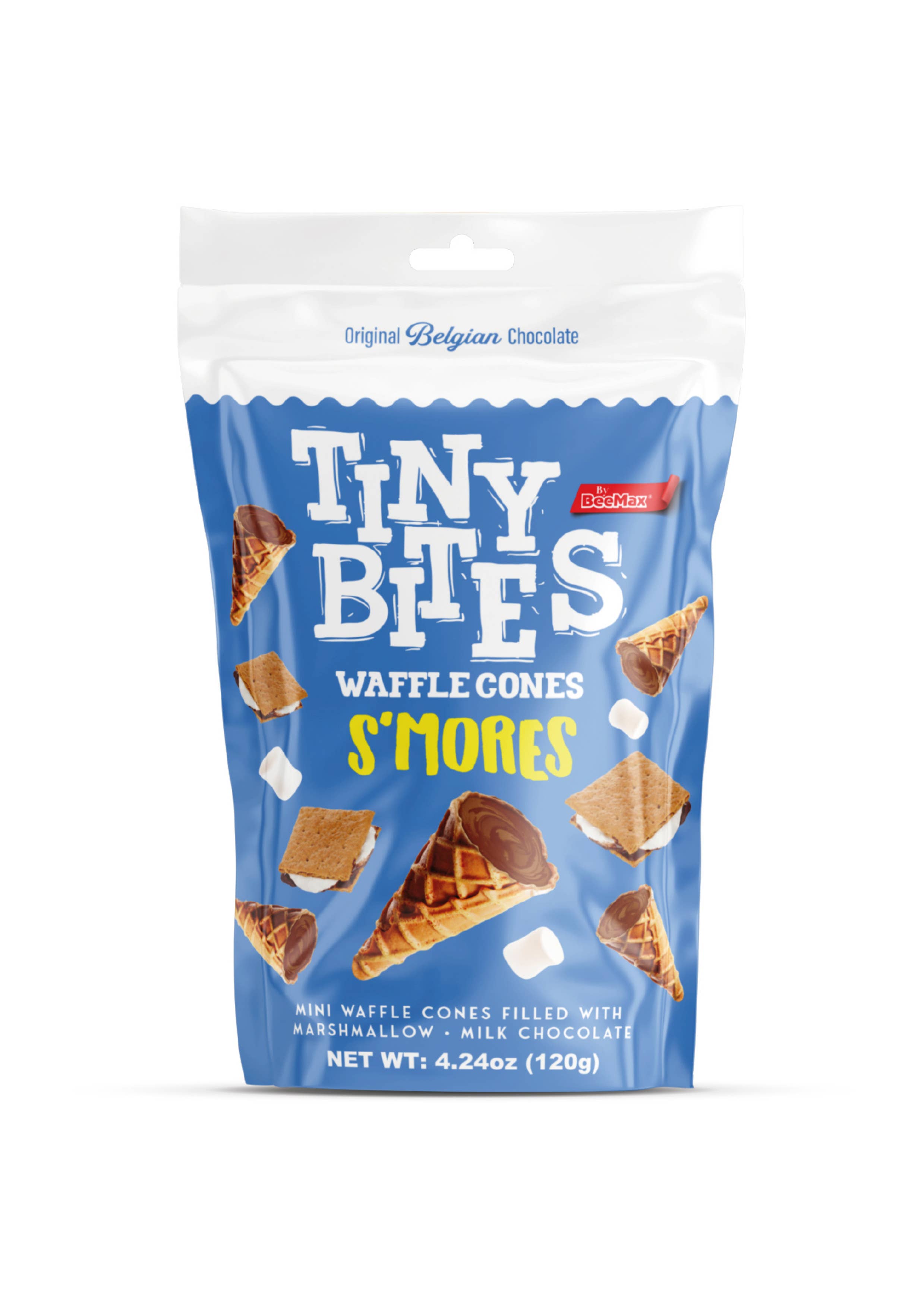 I Got Your Candy - Wholesale Snoepjes met chocolade - Beemax Tiny Bites S'mores wafelkegels 4,24 oz - 12 kt3