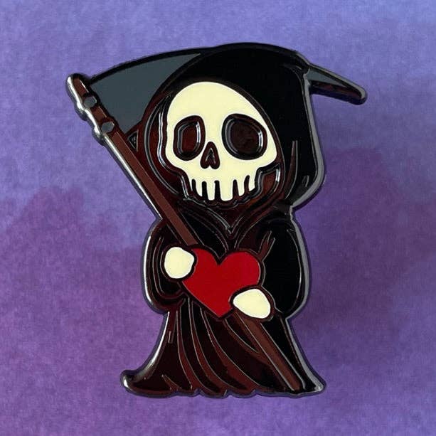 Grim Reaper w/ Heart Pin for wholesale by Rad Girl Creations