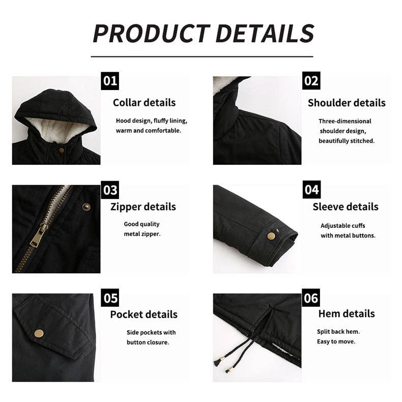 Marayn - Wholesale Parka - Women's - 2025 Autumn Winter Womens Thick Hooded Parka Coat4