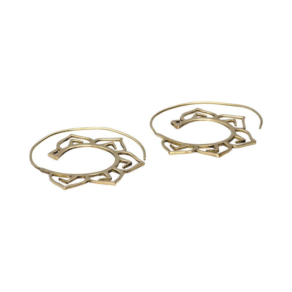 Vives de la Cortada S.L – Großhandel Ohrhänger – Blütenförmige spiralförmige Bronzeohrringe -74-1