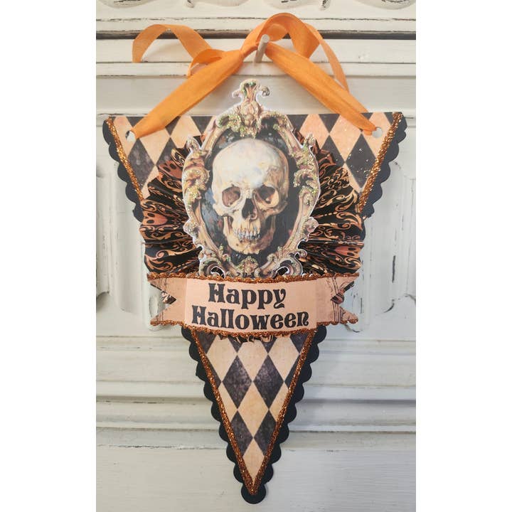 Little Heart Designs - Wholesale Ornament - Halloween Ornate Skull Hanging Decoration