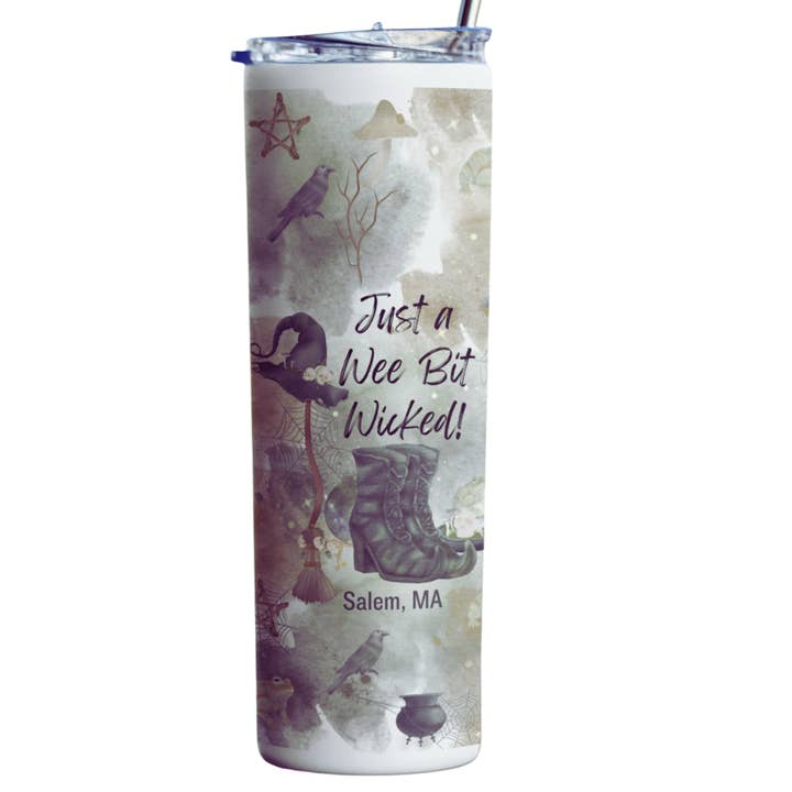 Bicchiere sottile da 20 once Just A Wee Bit Wicked per la vendita all'ingrosso da parte di Eye of Toad, LLC