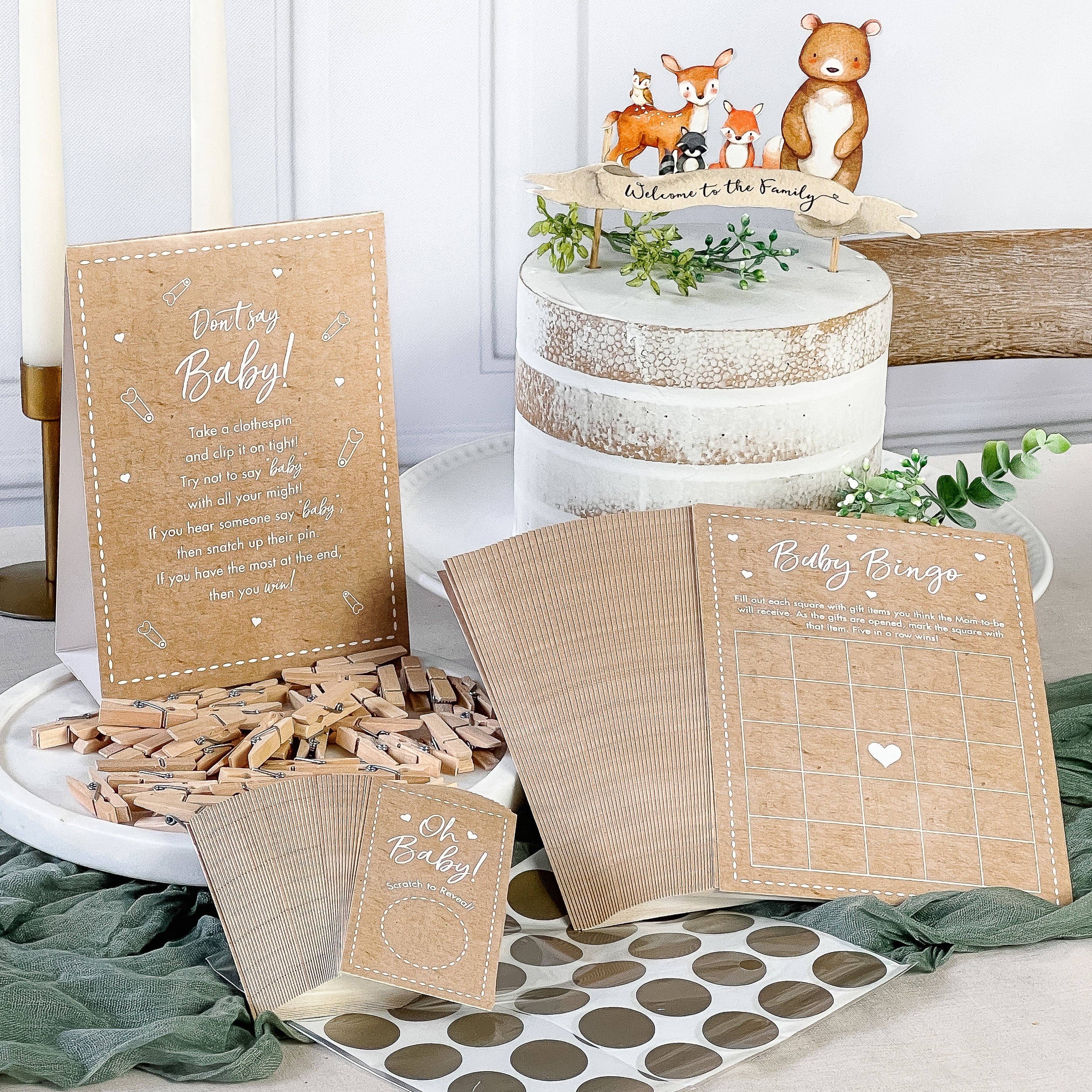 Kate Aspen - Vendita all'ingrosso Giochi di carte - Set di giochi Kraft per baby shower1