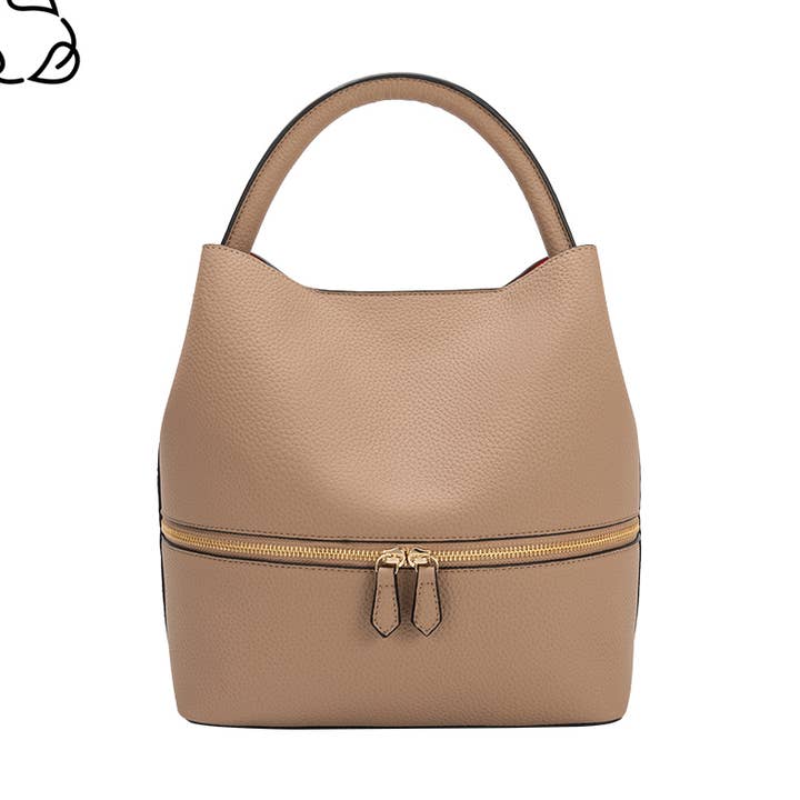 Karianna Tan Recycled Vegan Crossbody Bag for wholesale by Melie Bianco