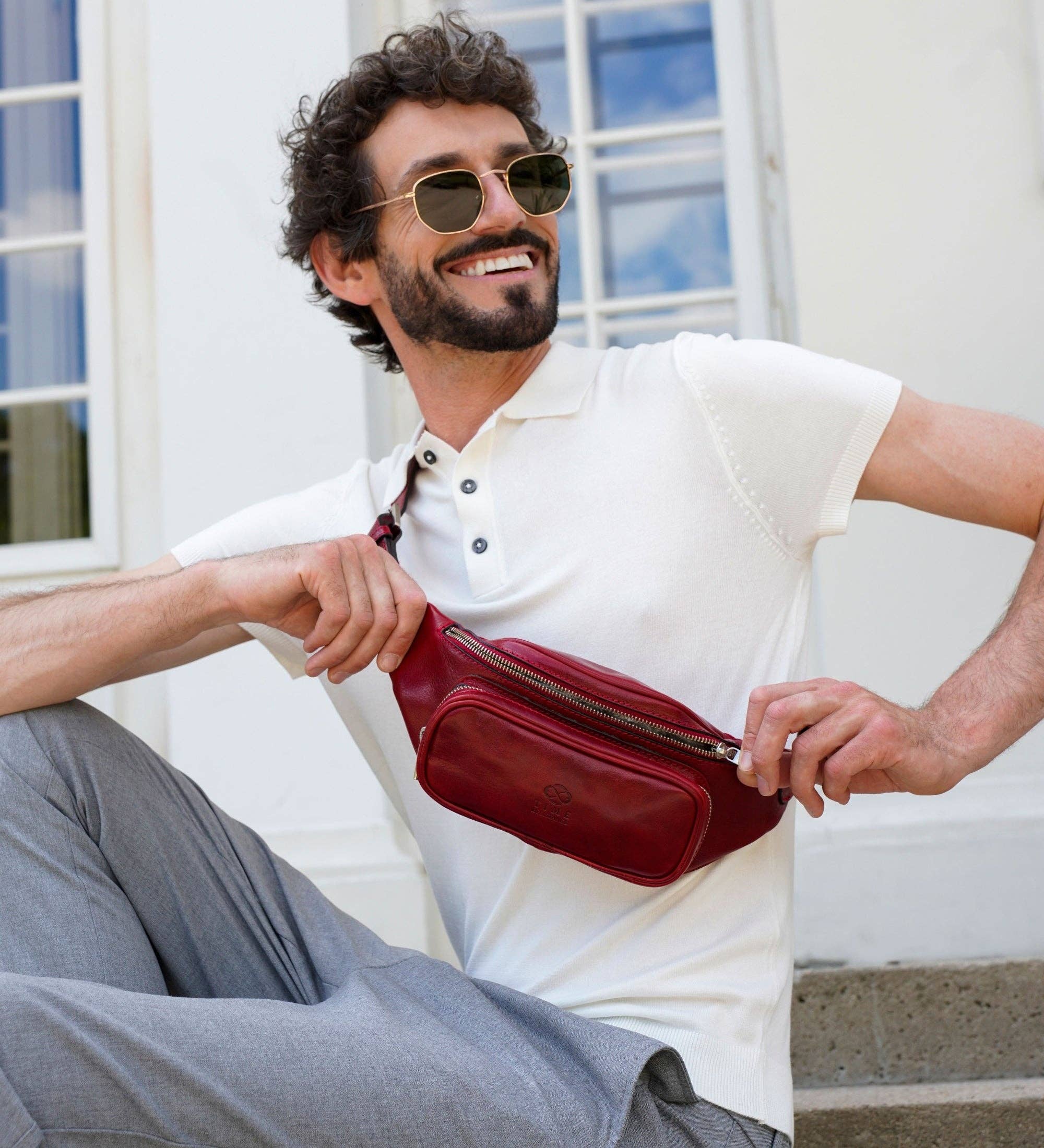 Time Resistance - Wholesale Belt Bag - Unisex - Leather Sling Bag Belly Bag - Independent People23