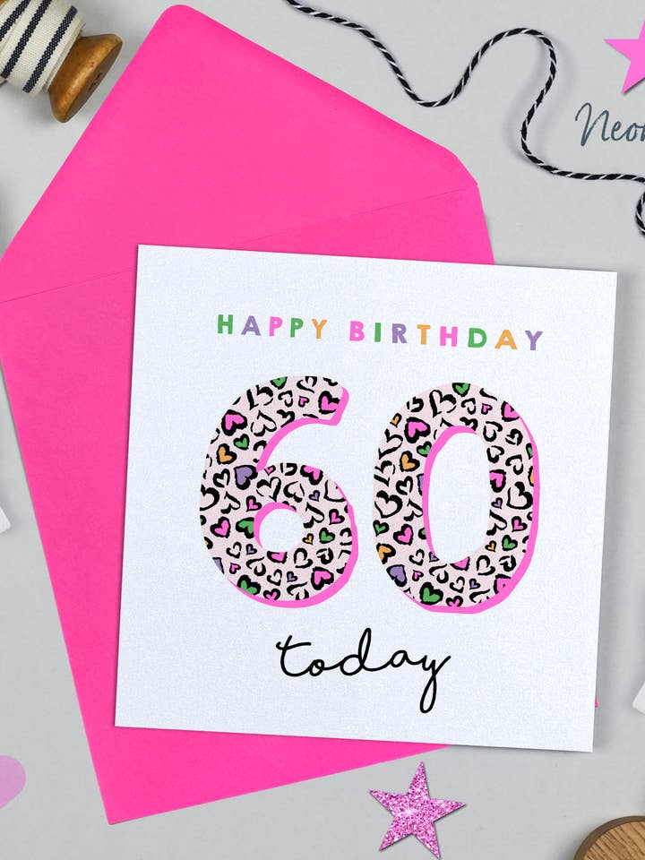 Leopard Love 60th Birthday for wholesale by Michelle Fiedler Design