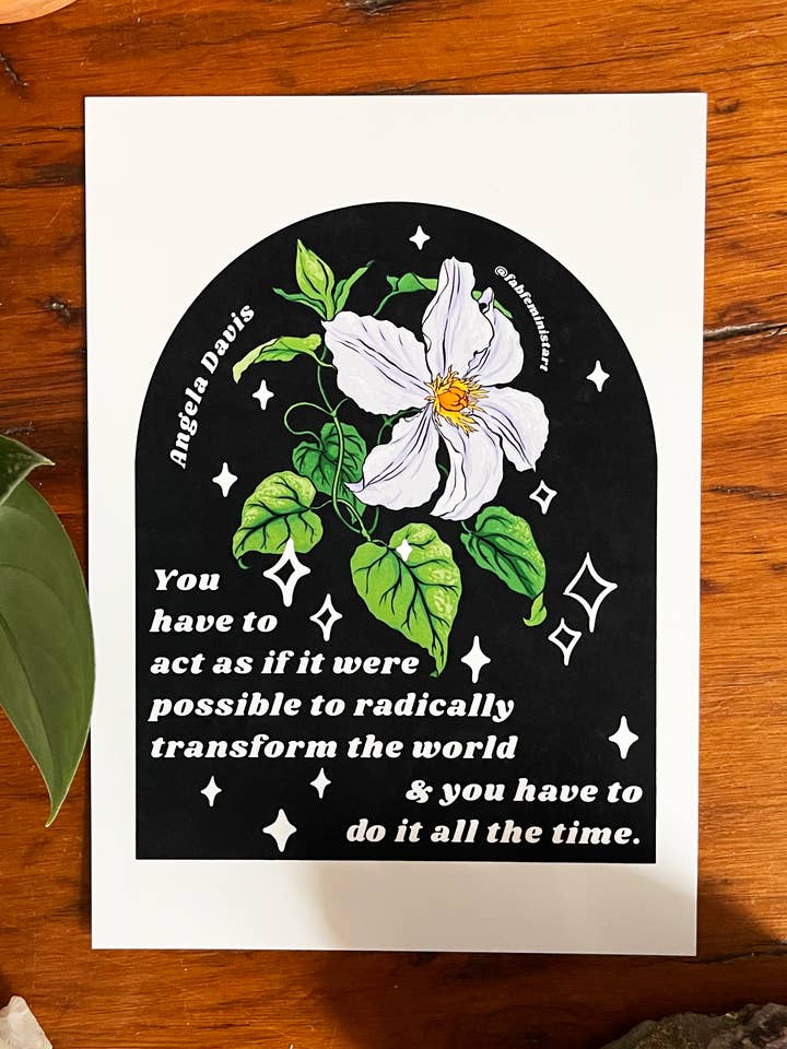Tienes que actuar como si fuera posible, Angela Davis Imprimir para venta al por mayor de Fabulously Feminist