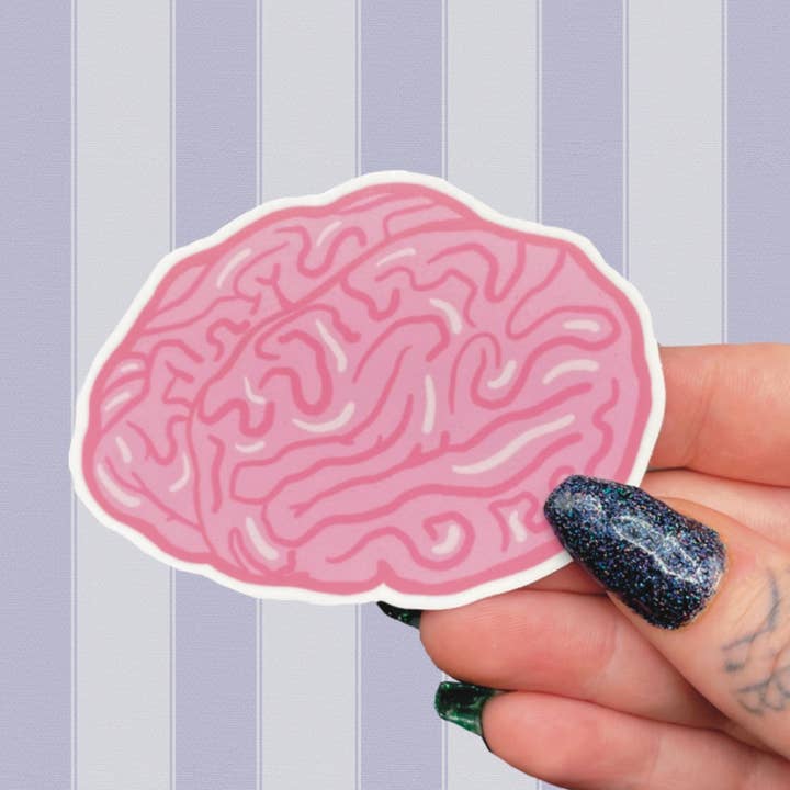 Creepy Brain Premium Vinyl Sticker for wholesale by Hex Designz