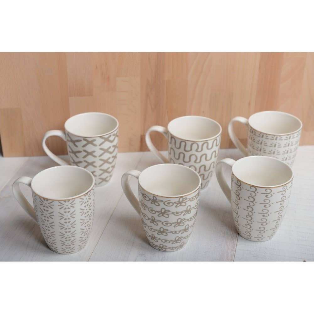 AULICA - Vente Tasse à café - Mugs géométriques 350ml - lot de 61