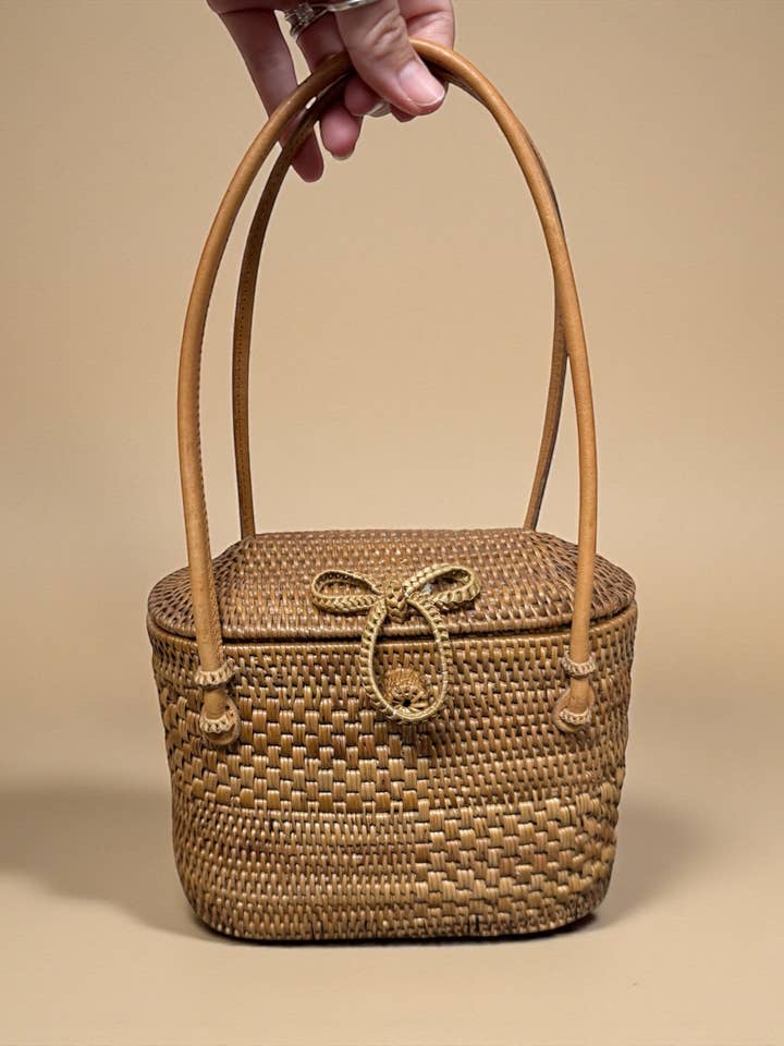 Rattan Purse Handmade for wholesale by Issa De' Mar