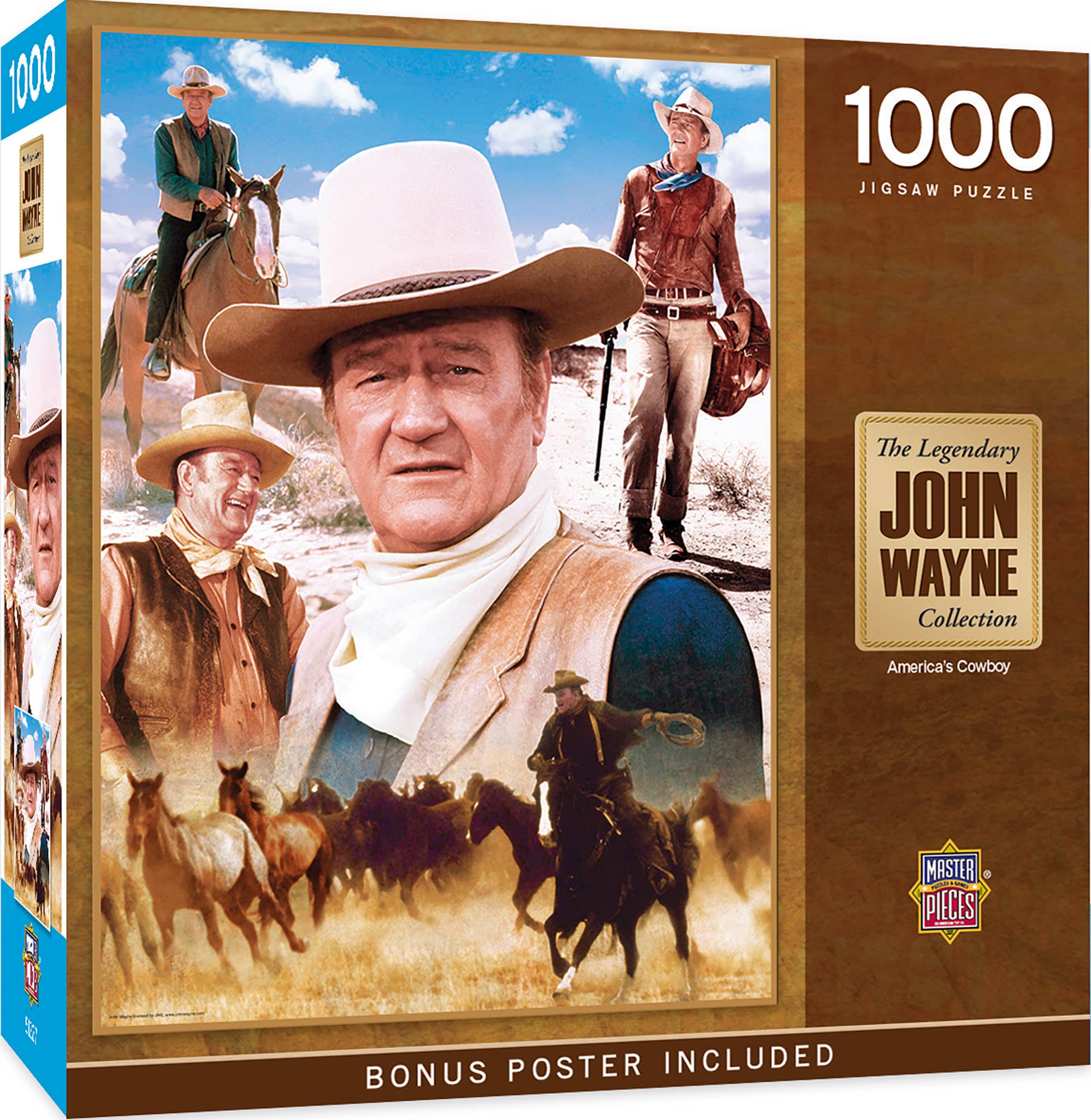 Masterpieces Puzzles - Wholesale Puzzle - Adult - John Wayne Collection - America's Cowboy 1000 Piece Puzzle0