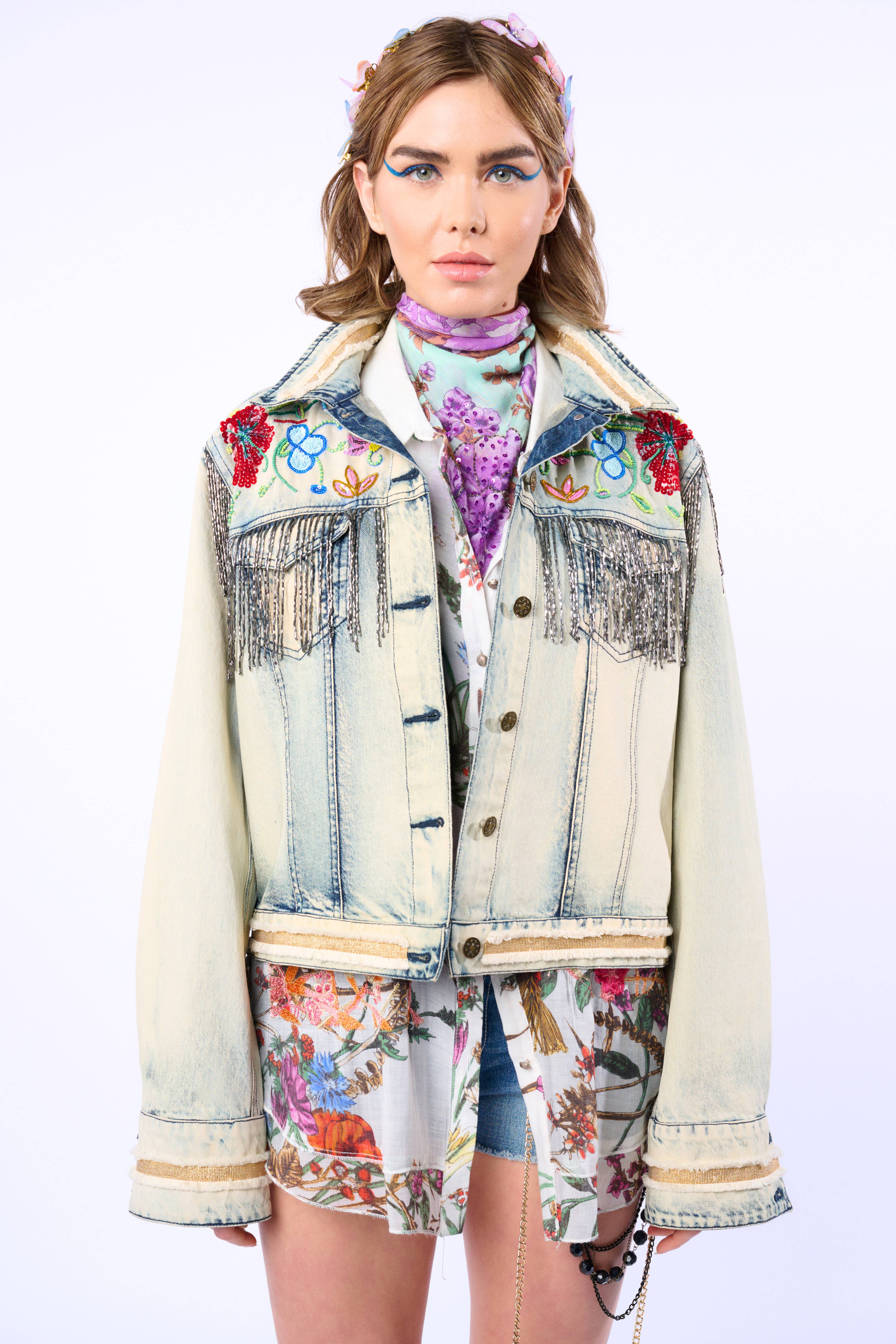 Country Queen Embellished Denim Jacket for wholesale on Faire