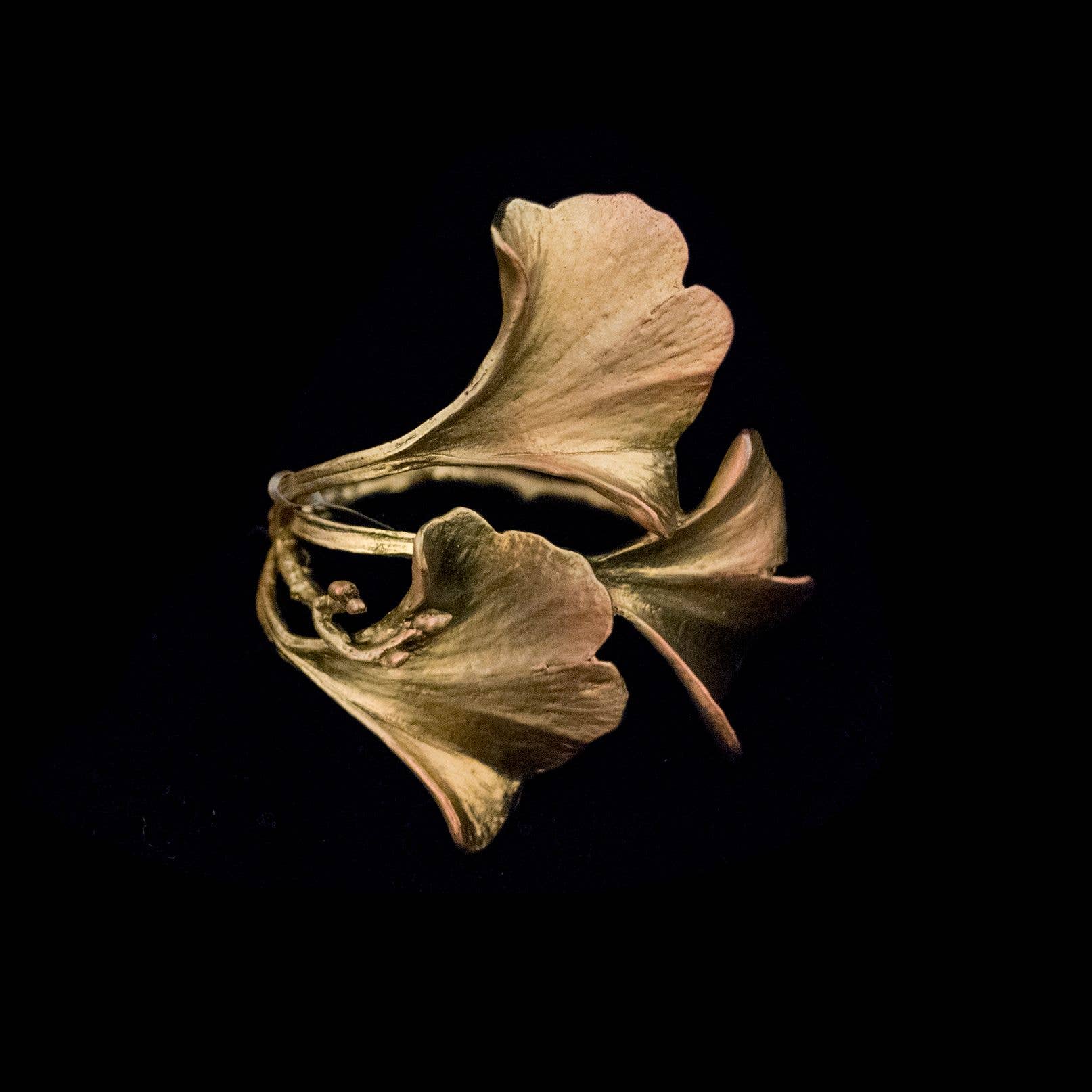 Michael Michaud Table Art - Wholesale Napkin Ring - Ginkgo Napkin Rings - Set of 4