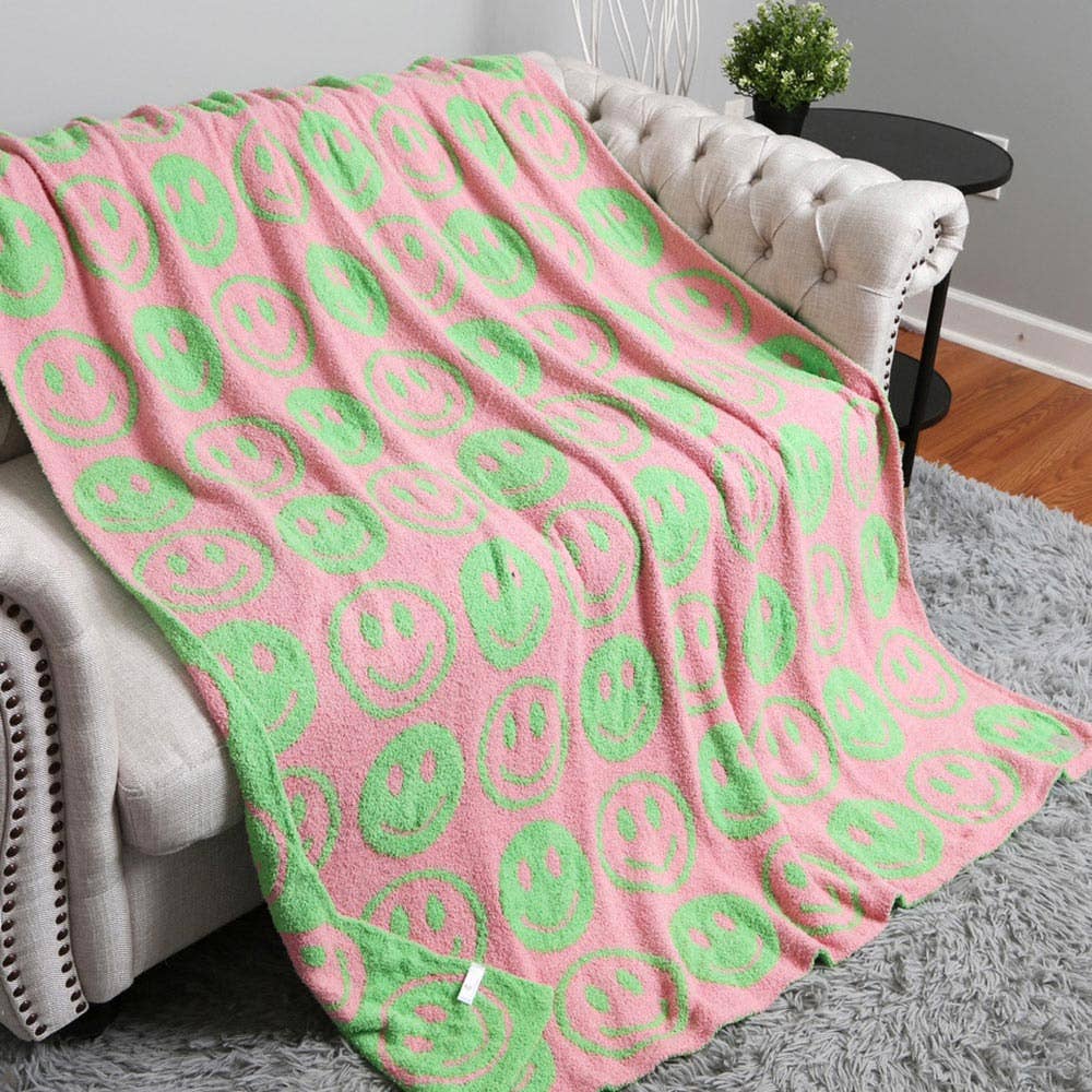 Sensibling Corp. - Wholesale Throw Blanket - SMILE PATTERNED REVERSIBLE Throw Blanket12