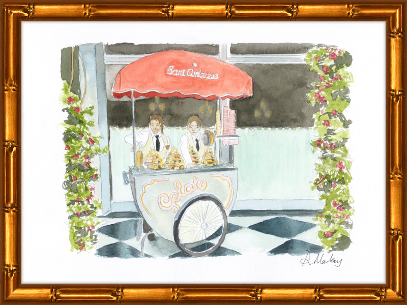 Gavalina - Vente Affiche d'art - Sant Ambroeus Palm Beach1