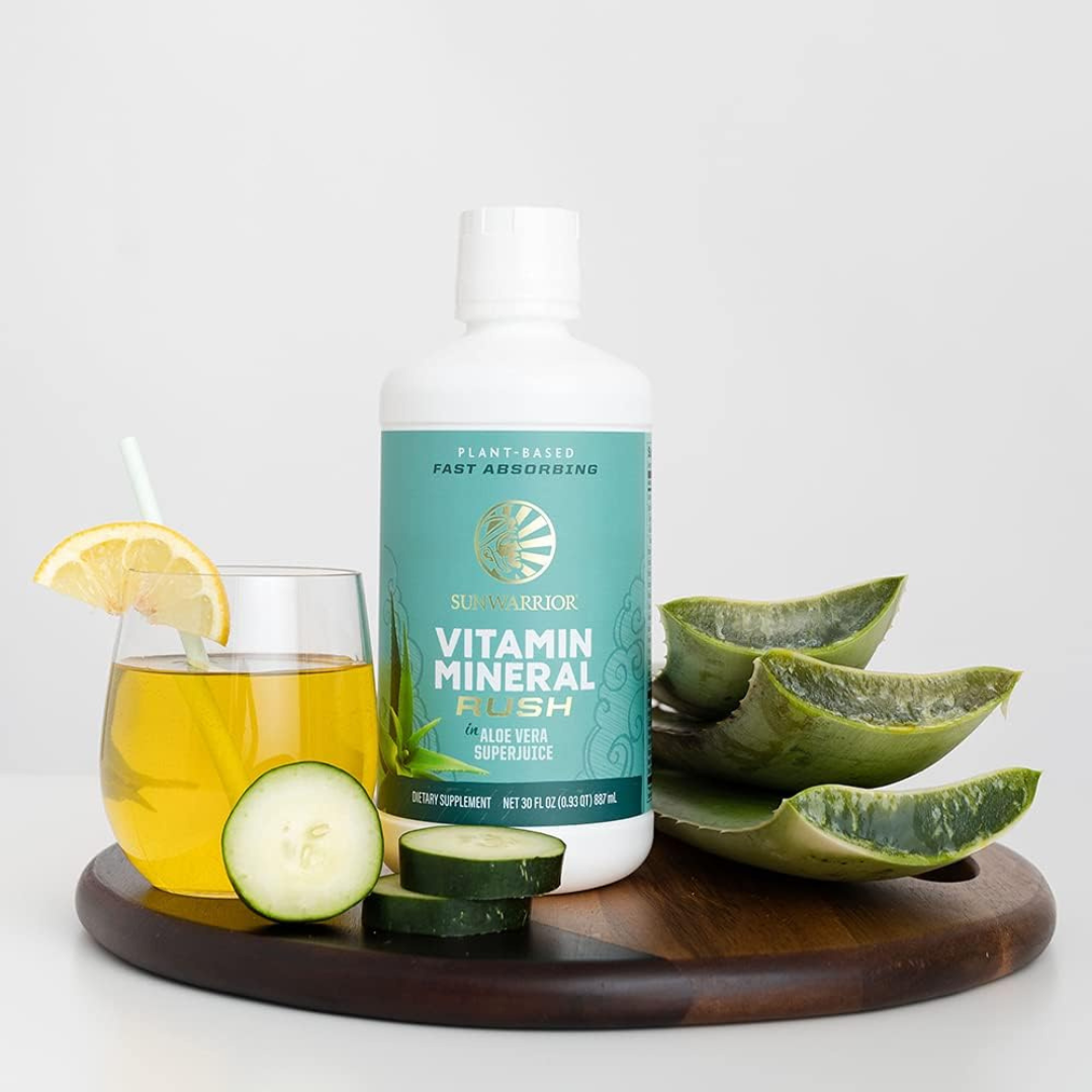 Sunwarrior - Vente Supplément oral/vitamine - Liquide Vitamin Mineral Rush - Jus d'aloe vera6