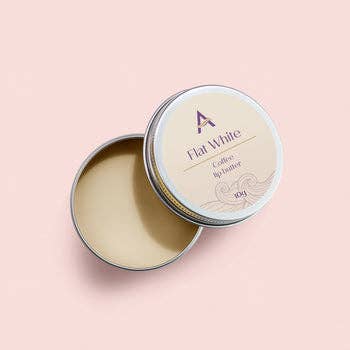 Flat White coffee lip balm for wholesale by Ascent Bath & Body