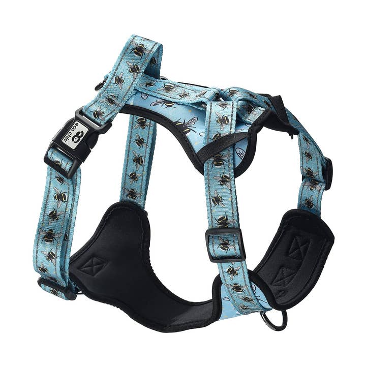 Arnés para Perro Reciclado Eco Chic - Abejas Azul para venta al por mayor de Eco Chic
