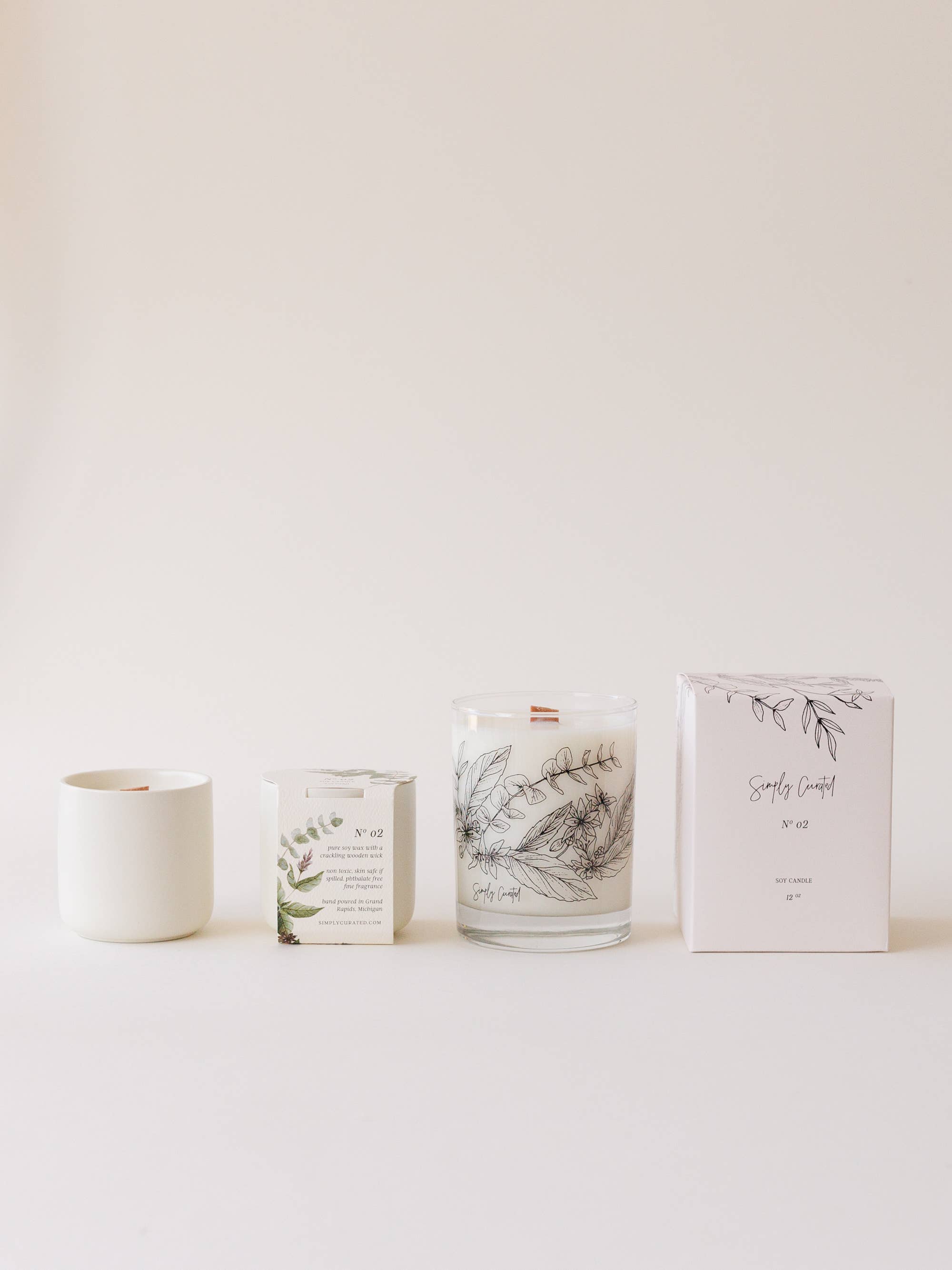 Simply Curated - Wholesale Jar/Filled Candle - No. 02 - Botanical Soy Candles4