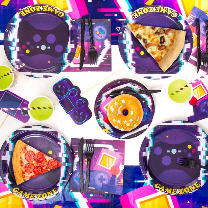 Mighty Mojo Toys - Wholesale Disposable Tableware Pack - Video Gamer Party In a Box!3