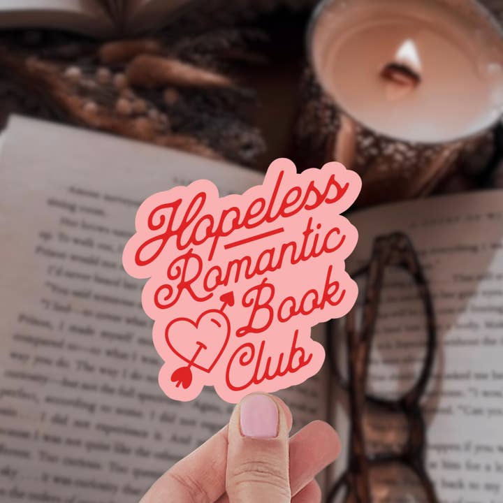Shadowbound Spines LLC - Wholesale Sticker - Hopeless Romantic Book Club Sticker0