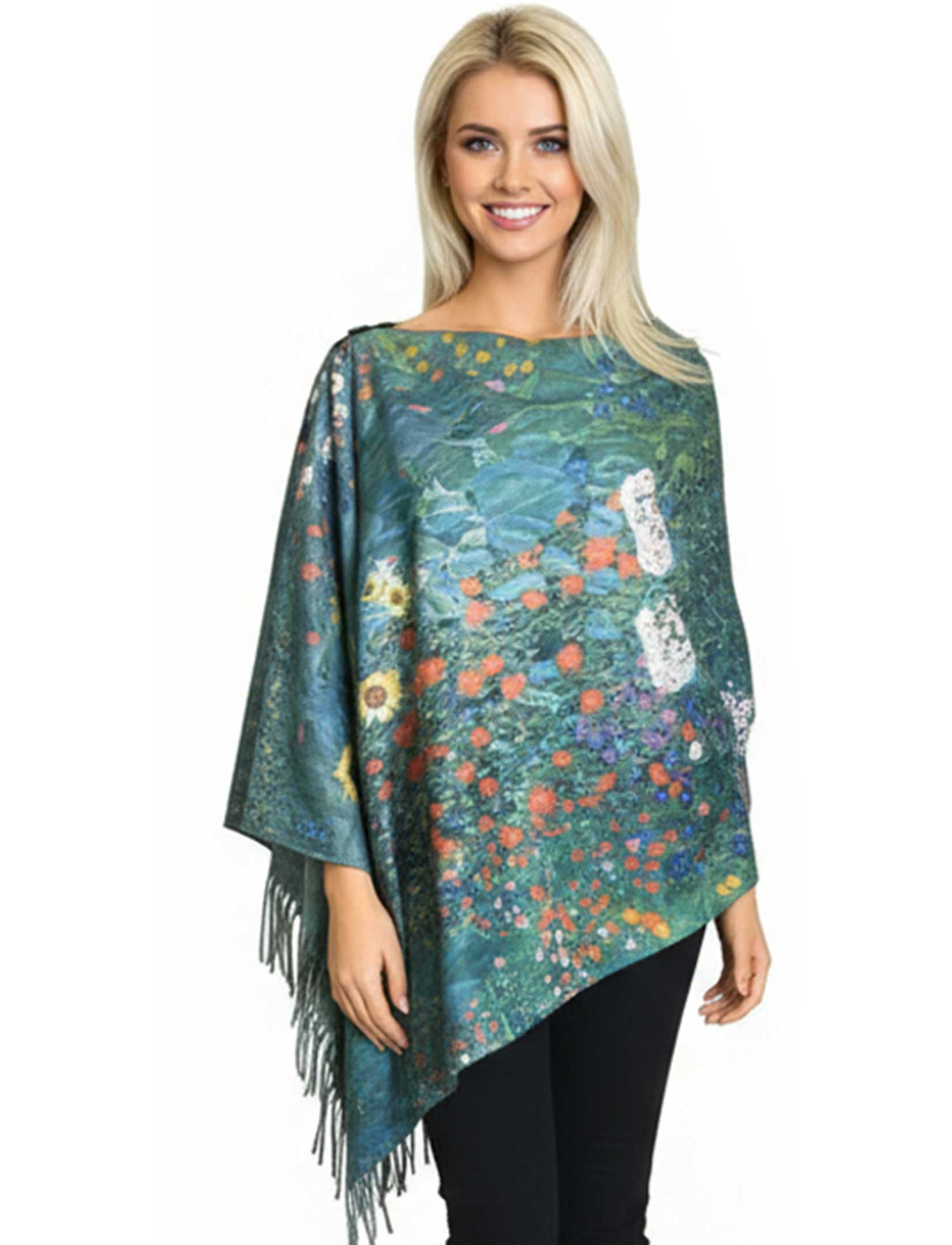 The Magic Scarf Company - Wholesale Wrap - Women's - 3180 - Sueded Art Design Button Shawls 2