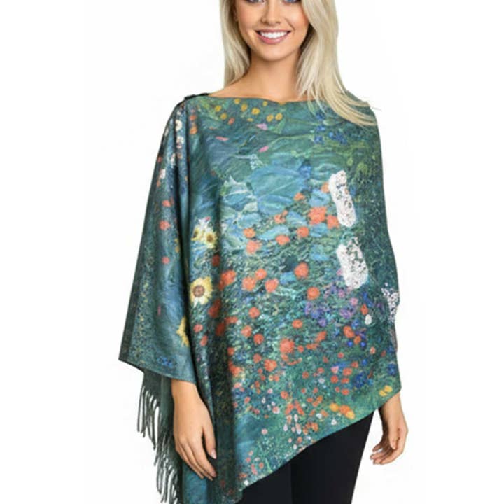 The Magic Scarf Company - Wholesale Wrap - Women's - 3180 - Sueded Art Design Button Shawls 2