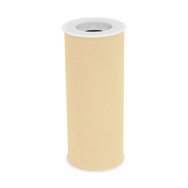 Tissu en tulle à paillettes, 6 po L x 10 m, ivoire pour la vente par Portofino International Trading, USA