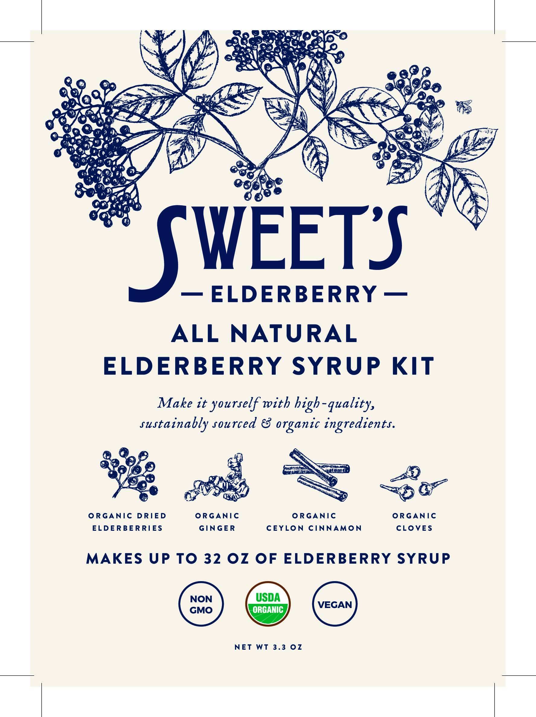 Sweet's Elderberry - Wholesale Oral Supplement/Vitamin - Elderberry Syrup DIY Kit1