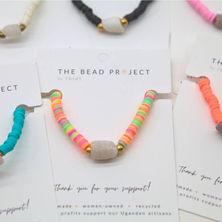 The Bead Project by TWOPU - Wholesale Beaded Bracelet - Vibe Bracelet | Heishi Beads & Recycled Glass Beads33