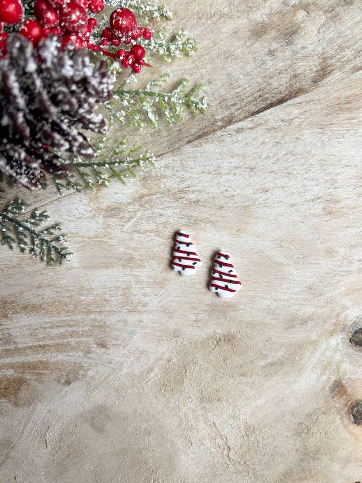 Goujons de gâteau de Noël pour la vente par hunterclayco | Polymer Clay Earrings