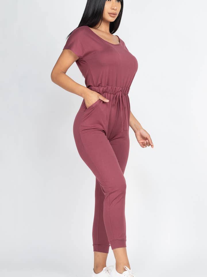 CAPELLA APPAREL – Großhandel Jumpsuit – Damen – Jumpsuit mit zwei Wege-Schultern und Kordelzug8