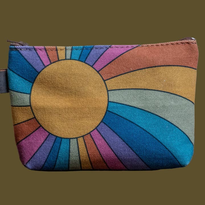 Lever du soleil | Pochette en toile MOYENNE imprimée à la main pour la vente par In Blue Handmade