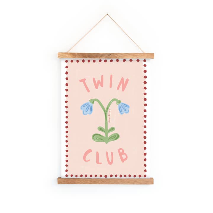 Twin Flower Twin Nursery Print for wholesale by Emma Alviti