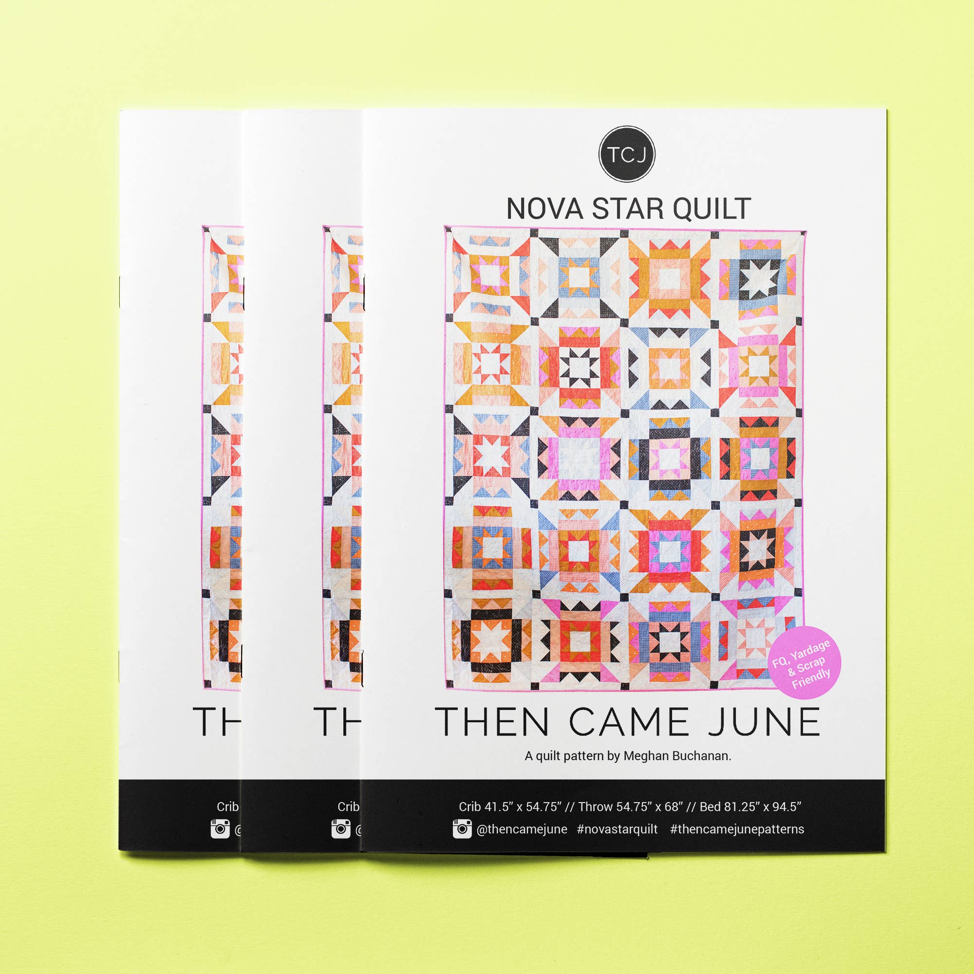 Then Came June - Wholesale Craft Sewing Kit - Nova Star Quilt Pattern - Printed