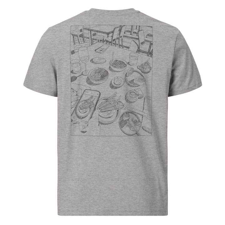Karleth Dinner Unisex T-shirt - Grå för wholesale av Bønita Clothing