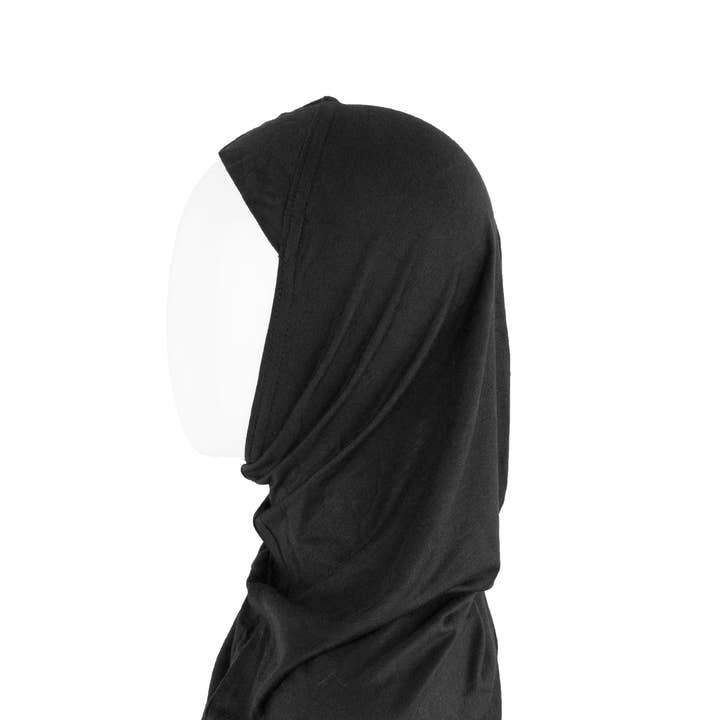 Bella Hijabs - Wholesale Hijab - Women's - One Piece Slip on Jersey Hijab - Black0