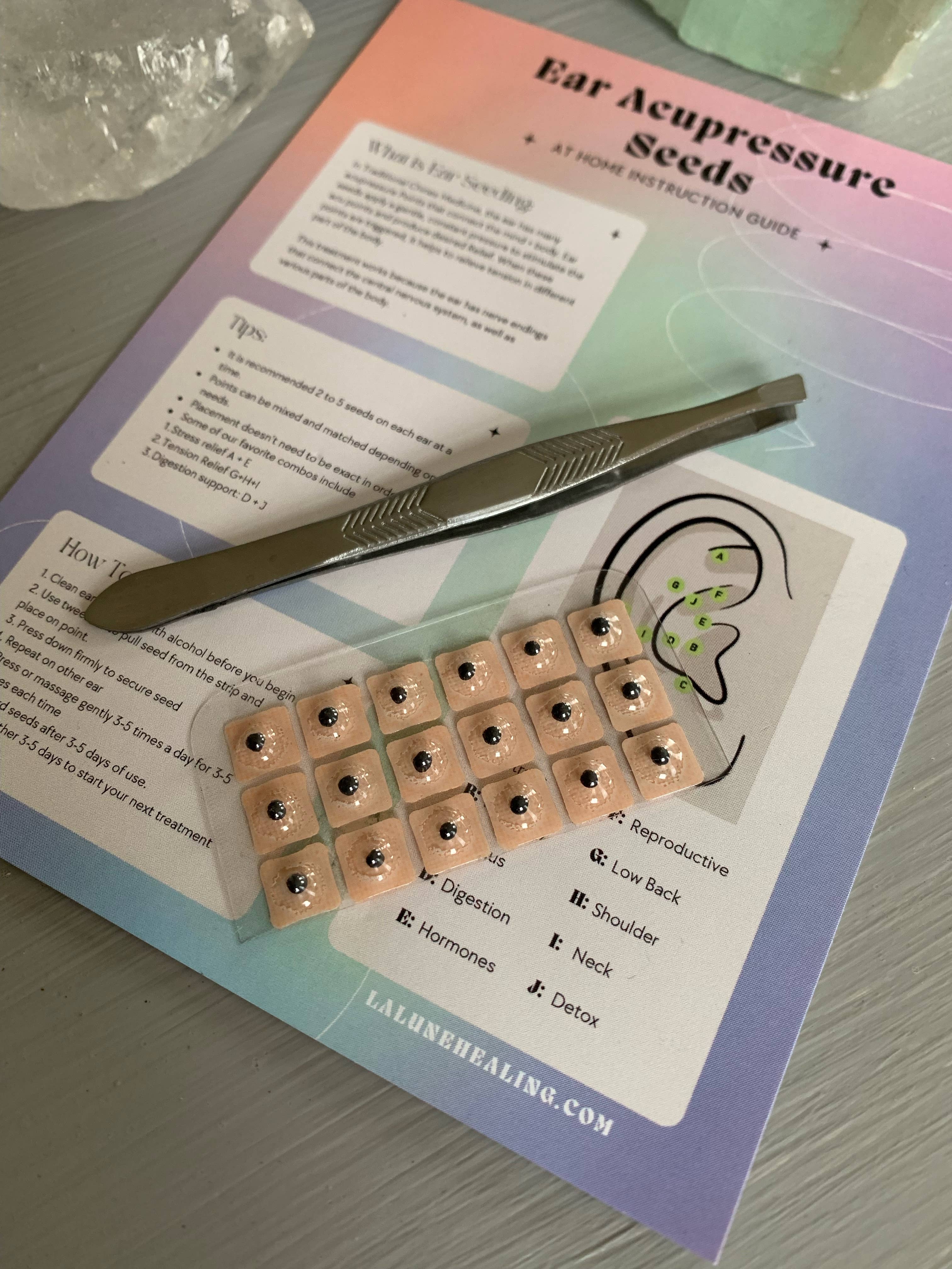 La Lune Healing - Venta al por mayor Materiales de acupuntura - Kit de acupresión en casa para semillas de oreja 18 piezas4