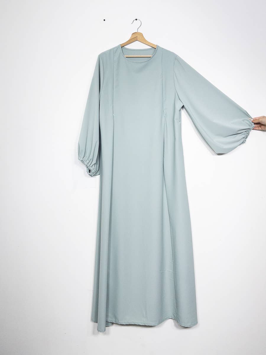 IDEAL OUTFIT - Wholesale Nursing Dress - Maternity - Medina silk nursing abaya with zip opening 2508PK24