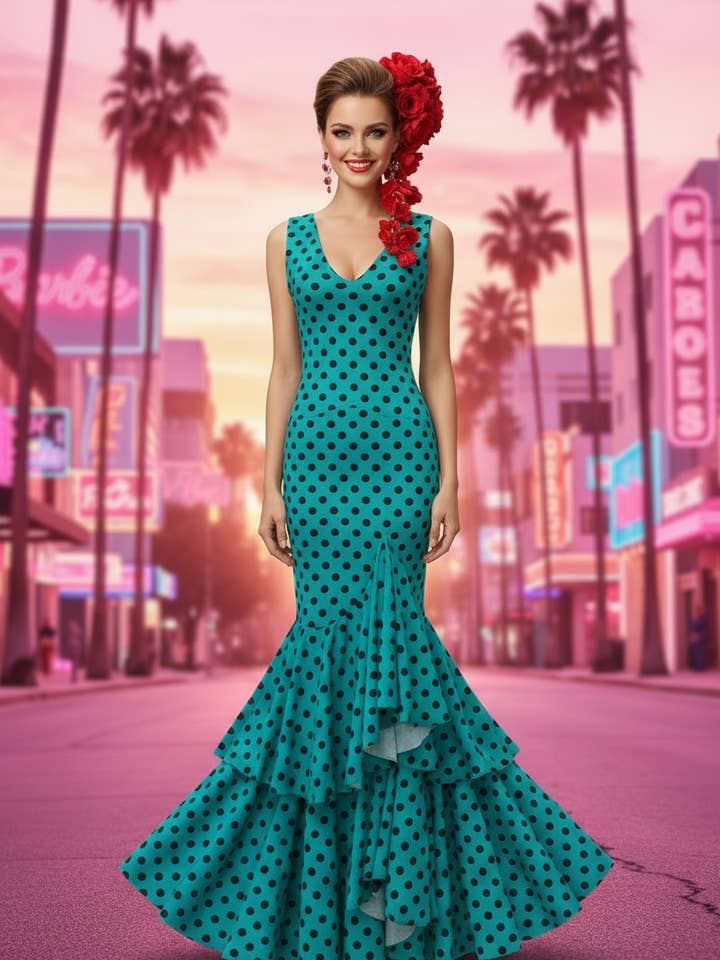 FLAMENCO KJOLE GRØN OPERATIONSSTUE EMMA WU DESIGN X FLAMENCA P0492 for engroshandel hos EMMA WU DESIGN