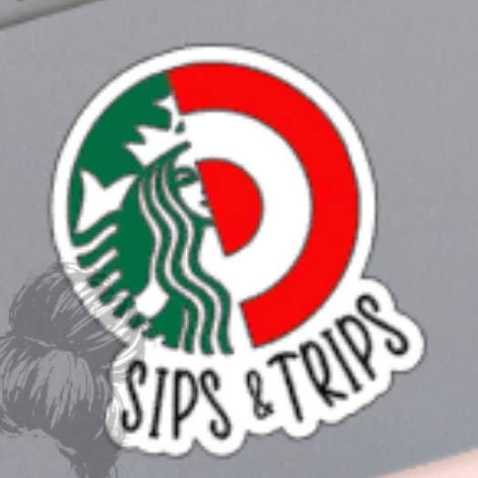 Sips and Trips Sticker for wholesale by KNS Designs Jax