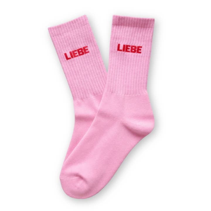 SOCKEN - KÄRLEK rosa - röd för wholesale av HERR&FRAUHEMPEL