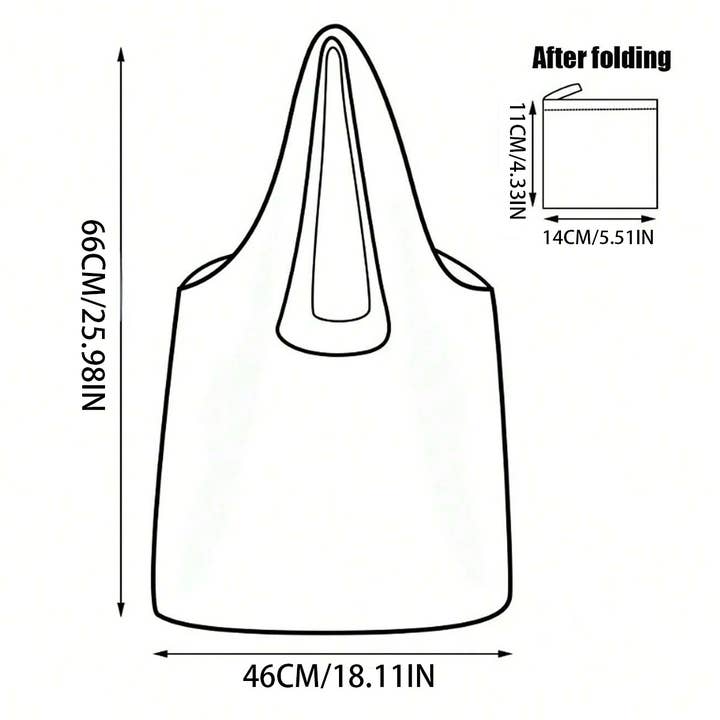 ACCITY - Wholesale Tote Bag - Unisex - PRINTED FOLDABLE SUPERMARKET SHOPPING BAG_CWAB3478