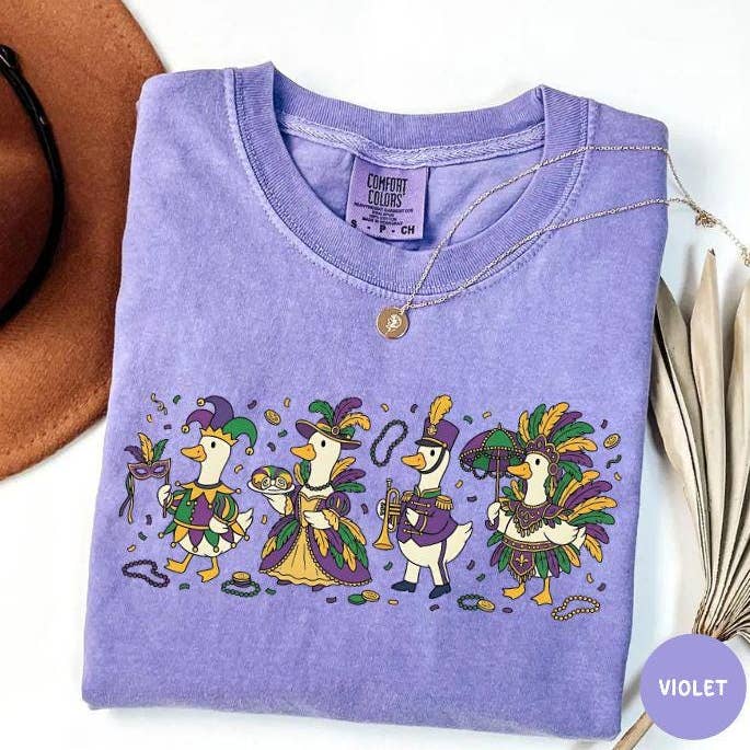 Comfort Colors Mardi Gras Goose Shirt, Funny Mardi Grass for wholesale by Glaime