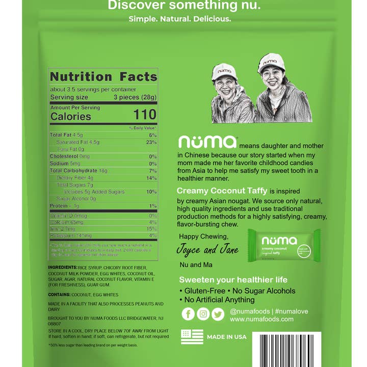 Numa Foods - Wholesale Taffy - Healthy Coconut Taffy Candy1