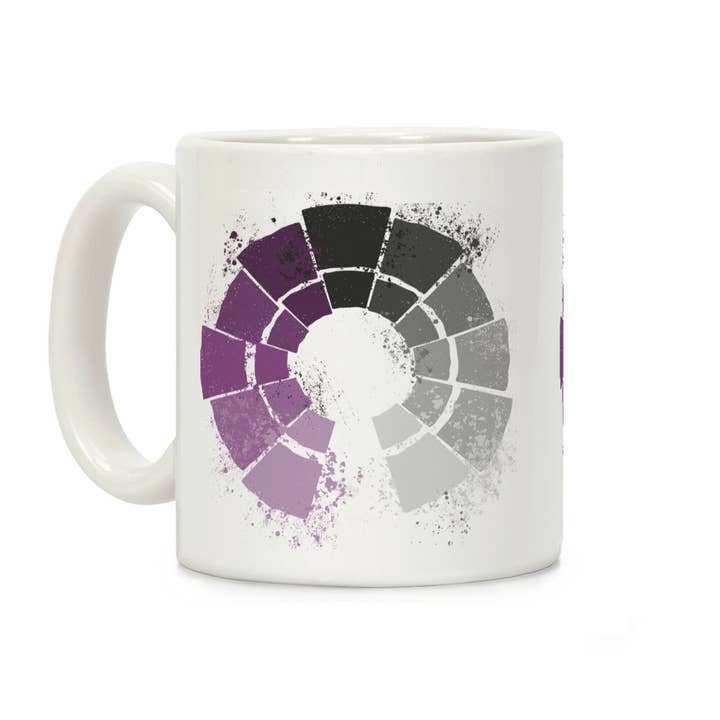 Caneca de Café com Roda de Cores do Orgulho Assexual por atacado de LookHUMAN